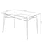 Fabulaxe Rectangle Clear Glass Top Accent Dining Table with 4 Beech Metal Frame Solid Wood Legs QI004455 - alternate 7